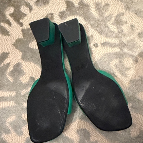 Zara green mules NEW - Picture 2 of 3